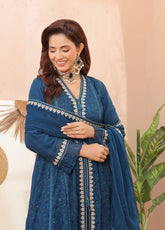 Layla By Noori Fabrics Embroidered Chiffon 3 Piece Stitched Suit NF25LG D-01